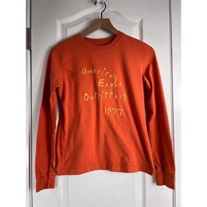 VTG 90s Y2K American Eagle Outfitters Long Sleeve Graphic T Shirt Top Size M